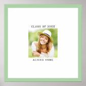 オリジナルカラー 写真 卒業 記念メッセージ ポスター (正面)