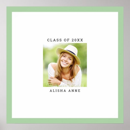 オリジナルカラー 写真 卒業 記念メッセージ ポスター (正面)