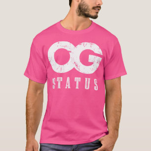 オリジナルガングスターオグステータスゲットフッドヒップホップラ Tシャツ