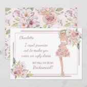 オリジナルガール ブライドズメイド プロポーズ カード (正面/裏面)