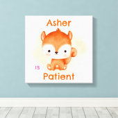 オリジナルキッズアファメーション デコ | ブラウンリス キャンバスプリント (インサイチュ (ウッドフロア))