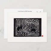 オリジナルキャットアートはがき ポストカード (正面/裏面)