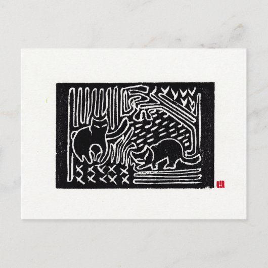 オリジナルキャットアートはがき ポストカード (正面)