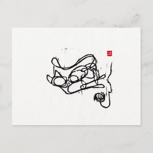 オリジナルキャットアートはがき ポストカード (正面)