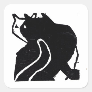オリジナルキャットアートシール贈答用閉鎖 スクエアシール
