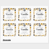 オリジナルキャンドルラベル - カスタマイズ可能なステッカー スクエアシール (シート)