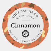 オリジナルキャンドルラベル - カスタマイズ可能なステッカー ラウンドシール (正面)