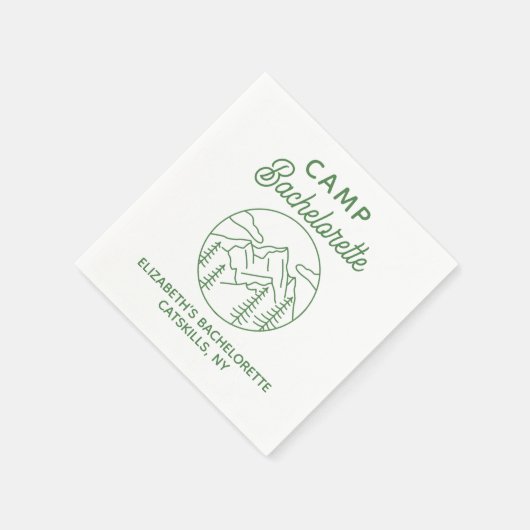 オリジナルキャンプ ブライズパーティー マウンテン スタンダードカクテルナプキン (角)