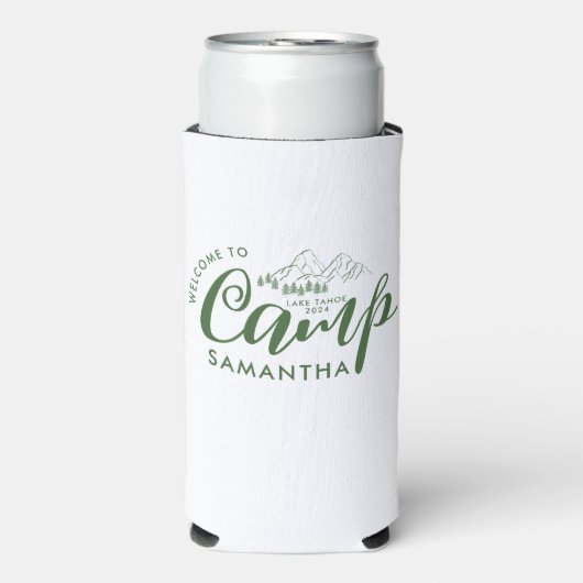 オリジナルキャンプ ブライズパーティー モダンラスティック スリム缶クーラー (Seltzer正面)