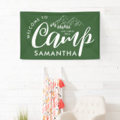 オリジナルキャンプ ブライズパーティー モダン ラスティック 横断幕 (インサイチュ)