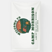 オリジナルキャンプ ブライズパーティー 湖の旅 横断幕 (縦)