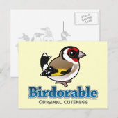 オリジナルキュネスヨーロッパゴールドフィンチ ポストカード (正面/裏面)