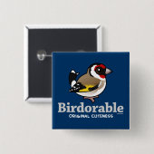 オリジナルキュネスヨーロッパゴールドフィンチ 缶バッジ (正面&裏面)