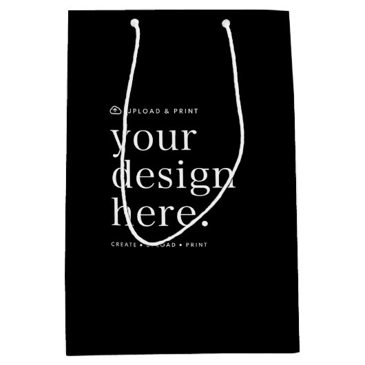 オリジナルギフトバッグ デザインアップロード ミディアムペーパーバッグ (正面)