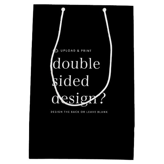 オリジナルギフトバッグ デザインアップロード ミディアムペーパーバッグ (裏面)