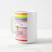 オリジナルクイーンビーストライプズ コーヒーマグカップ (正面左)