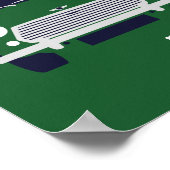 オリジナルクラシックミニクーパーミニマリストアート ポスター (角)