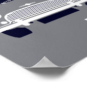 オリジナルクラシックミニクーパーミニマリストアート ポスター (角)