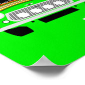 オリジナルクラシックミニクーパーミニマリストアート ポスター (角)