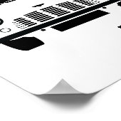 オリジナルクラシックミニホワイトヴァンミニマリストアート ポスター (角)