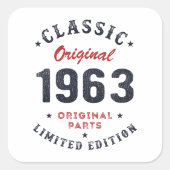 オリジナルクラシック1963オリジナル部品誕生日ギフト スクエアシール (正面)