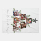 オリジナルクリスマスの写真の木 キッチンタオル (横)