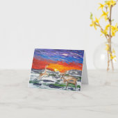 オリジナルクリスマスアート カード (黄色い花)