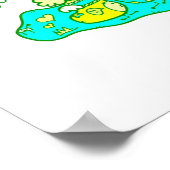 オリジナルクリスマスイブグリーンアップルプリント ポスター (角)