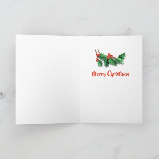 オリジナルクリスマスカード 「あなたの名前 メリークリスマス」 カード (内部)