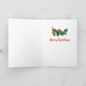オリジナルクリスマスカード "あなたの名前 メリークリスマス" カード (内部)