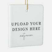オリジナルクリスマスツリーオーナメント - あなたの写真をアップロード セラミックオーナメント (右)