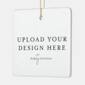 オリジナルクリスマスツリーオーナメント - あなたの写真をアップロード セラミックオーナメント (左)