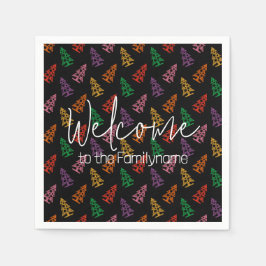 オリジナルクリスマスツリーパターン スタンダードカクテルナプキン