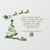 オリジナルクリスマスホリデーストア営業時間ウィンドウクリング ウィンドウサイン (シート)