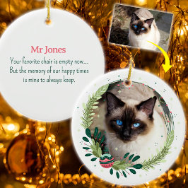 オリジナルクリスマス猫メモリアルを作成 セラミックオーナメント