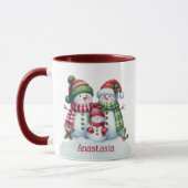 オリジナルクリスマス雪だるまコーヒーマグ マグカップ (左)