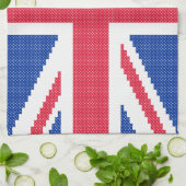 オリジナルクロスステッチデザインユニオンジャック キッチンタオル (折り畳み)