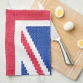 オリジナルクロスステッチデザインユニオンジャック キッチンタオル (四つ折り)