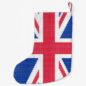 オリジナルクロスステッチデザインユニオンジャック スモールクリスマスストッキング (裏面)