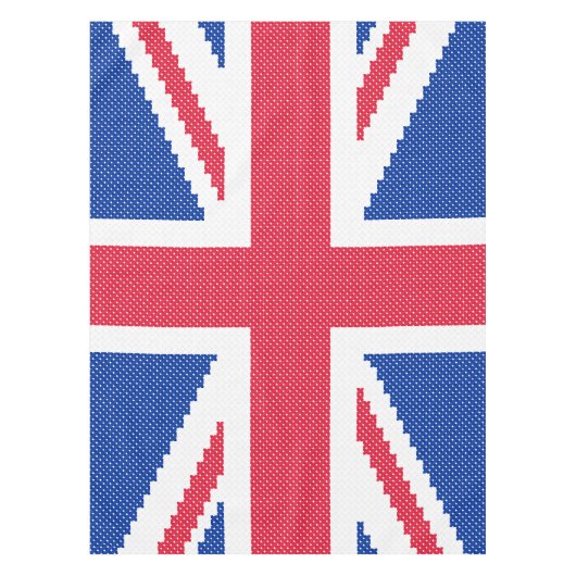 オリジナルクロスステッチデザインユニオンジャック テーブルクロス (正面)