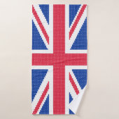 オリジナルクロスステッチデザインユニオンジャック バスタオル (バスタオル)
