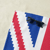 オリジナルクロスステッチデザインユニオンジャック ビーチタオル (インサイチュ)