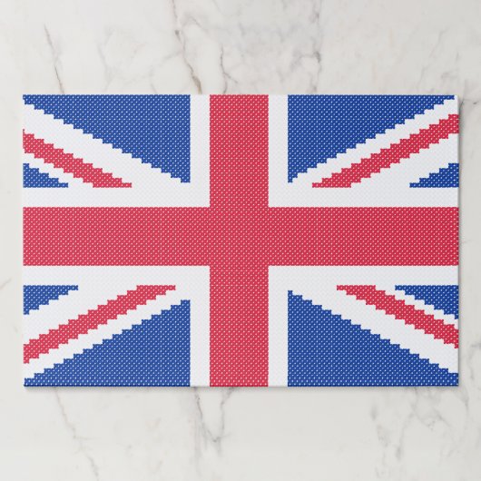オリジナルクロスステッチデザインユニオンジャック ペーパーパッド (正面)