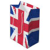 オリジナルクロスステッチデザインユニオンジャック ミディアムペーパーバッグ (正面アングル)