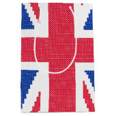 オリジナルクロスステッチデザインユニオンジャック ミディアムペーパーバッグ (正面)