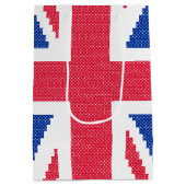 オリジナルクロスステッチデザインユニオンジャック ミディアムペーパーバッグ (裏面)