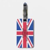 オリジナルクロスステッチデザインユニオンジャック ラゲッジタグ (裏面縦)