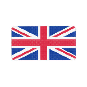 オリジナルクロスステッチデザインユニオンジャック ラベル