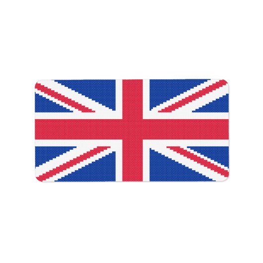 オリジナルクロスステッチデザインユニオンジャック ラベル (正面)