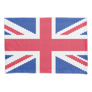 オリジナルクロスステッチデザインユニオンジャック 枕カバー